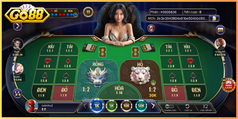 Cách thức phân định thắng thua trong rồng hổ Go88