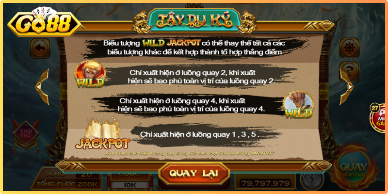 Tây Du Thần Khí Go88 - Slot Game Thần Thoại Cực Cuốn 2 Cơ chế đơn giản giúp Tây Du Thần Khí Go88 dễ tiếp cận ngay cả với người mới